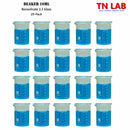 TN LAB Beaker 10ml Borosilicate 3.3 Glass 20-Pack