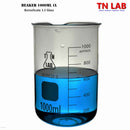 TN LAB Supply 1000 ml Beaker Borosilicate 3.3 Glass