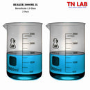 Beaker Borosilicate Glass with Graduations 3,000ml 3L