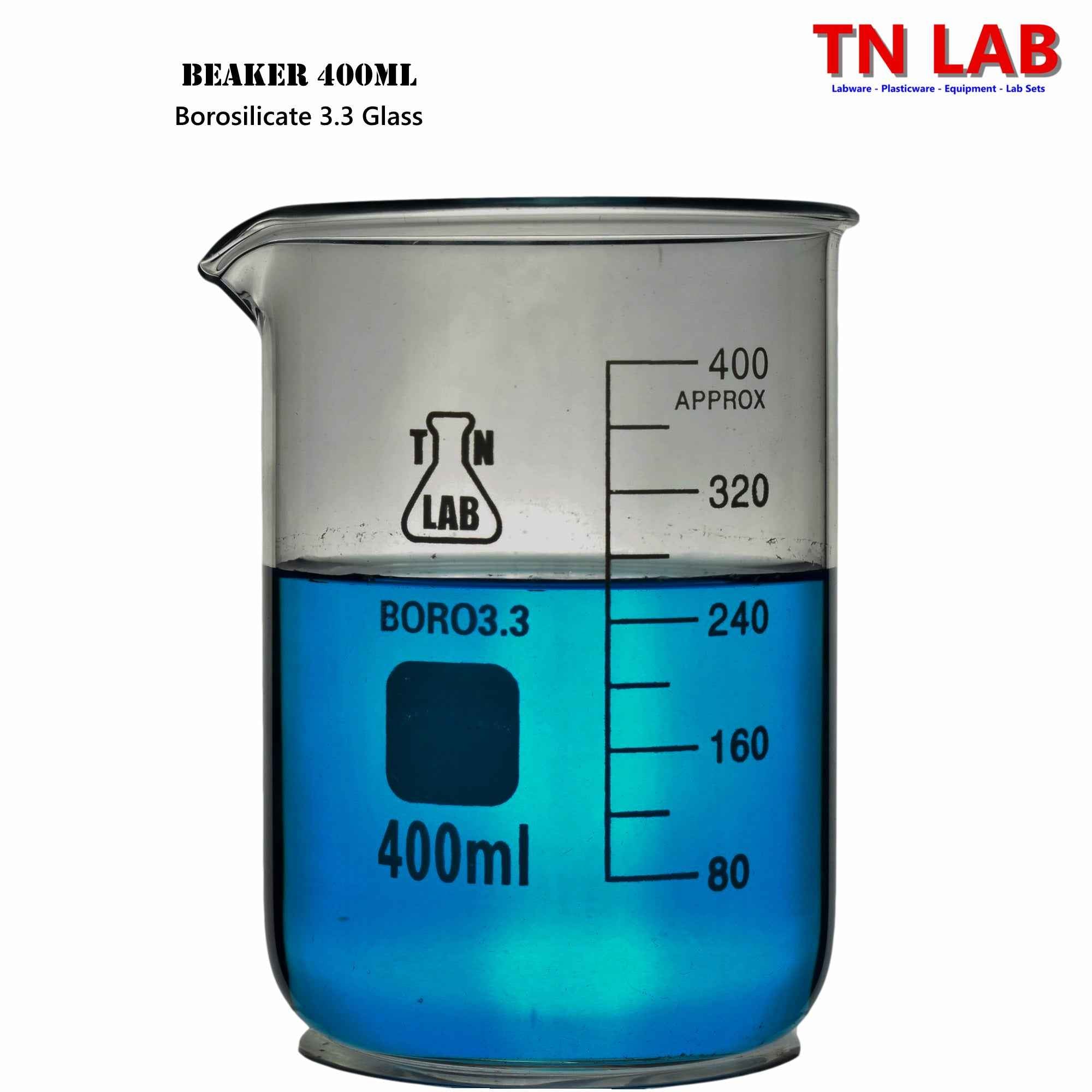 Beaker Borosilicate Glass with Graduations 400ml