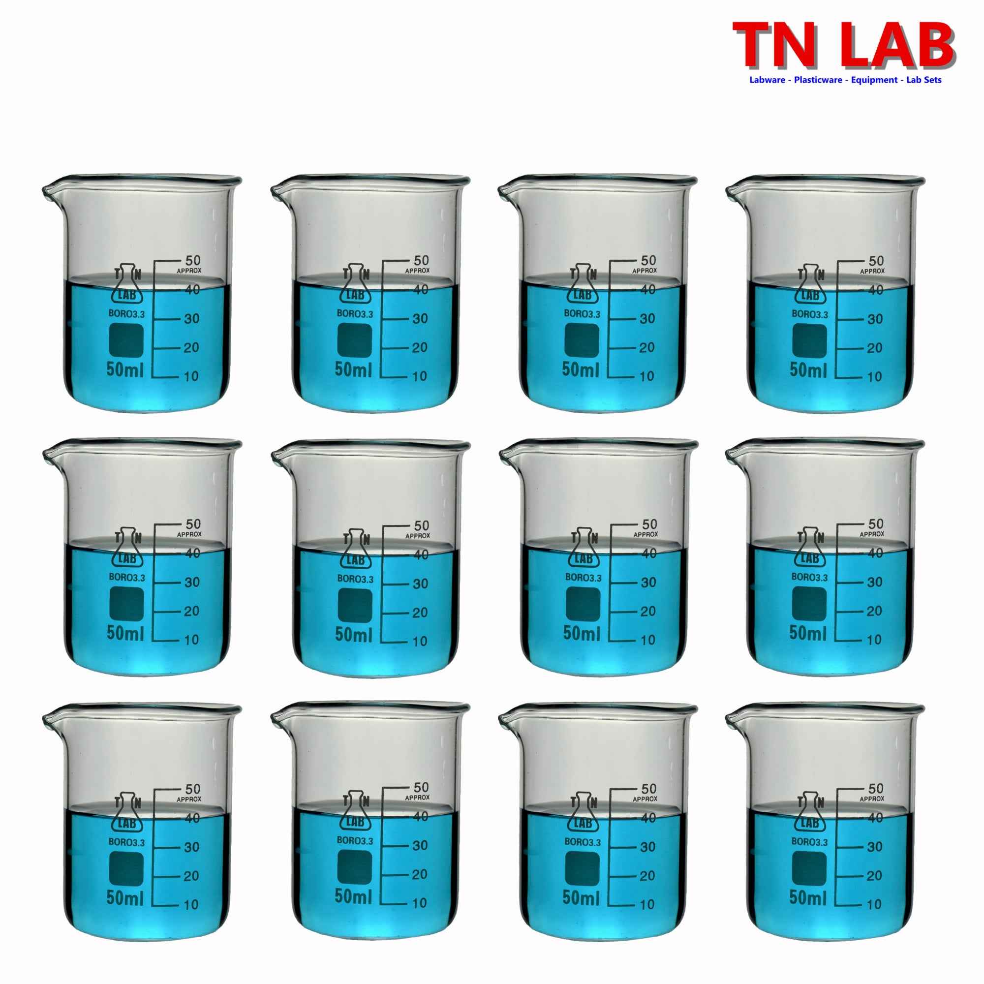 Beaker Borosilicate Glass with Graduations 50ml