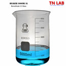 TN LAB Beaker 5000ml 5L Borosilicate 3.3 Glass