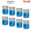 TN LAB Supply Beaker Borosilicate 3.3 Glass 300ml 8-Pack