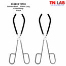 TN LAB Supply Beaker Tongs 310mm Long Coated Grips 2-Pack