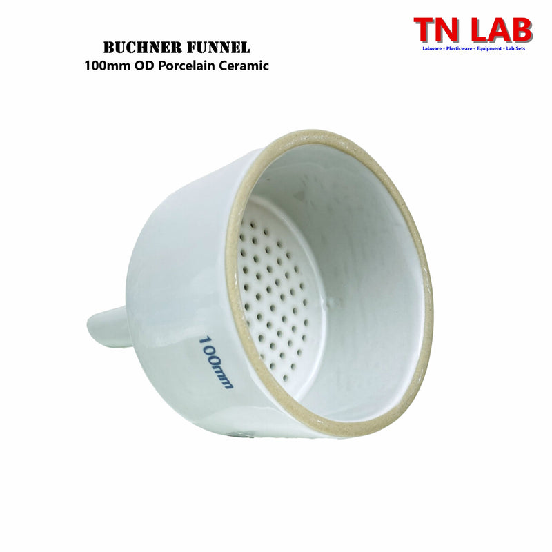 TN LAB Supply 100mm Buchner Funnel Porcelain Ceramic