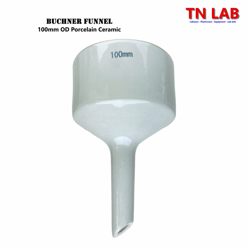 TN LAB Supply 100mm Buchner Funnel 100mm Porcelain Ceramic