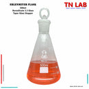 TN LAB Erlenmeyer Flask Borosilicate 3.3 Glass with Tapered Glass Stopper 500ml 