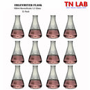 TN LAB Supply 100ml Erlenmeyer Flask Conical Flask Borosilicate 3.3 Glass 12-Pack