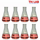 TN LAB 250ml Erlenmeyer Conical Flask Borosilicate 3.3 Glass 8-Pack