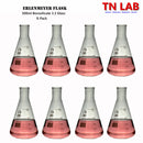 TN LAB Supply 500ml 1L Erlenmeyer Flask Conical Flask Borosilicate 3.3 Glass 8-Pack