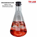 TN LAB Supply 1000ml 1L Erlenmeyer Flask with Rubber Stopper Borosilicate 3.3 Glass