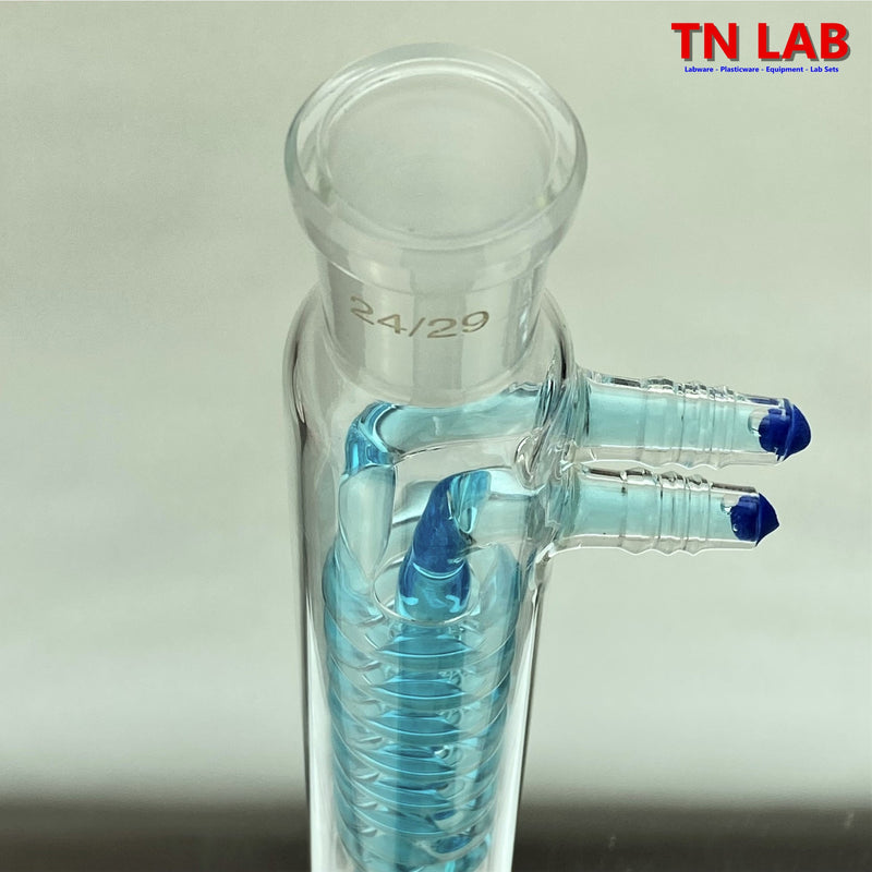 TN LAB Supply 200mm Dimroth Reflux Condenser Borosilicate 3.3 Glass