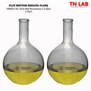 TN LAB Supply 10000ml 10L Flat Bottom Boiling Flask Thick-Wall Borosilicate 3.3 Glass 2-Pack