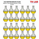 TN LAB Supply 1000ml 1L Flat Bottom Boiling Flask Thick-Wall Borosilicate 3.3 Glass 24-Pack