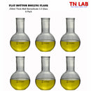 TN LAB Supply 250ml Flat Bottom Boiling Flask Thick-Wall Borosilicate 3.3 Glass 6-Pack