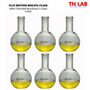TN LAB Supply 500ml Flat Bottom Boiling Flask Thick-Wall Borosilicate 3.3 Glass 6-Pack