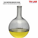 TN LAB Supply 5000ml 5L Flat Bottom Boiling Flask Thick-Wall Borosilicate 3.3 Glass