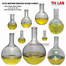 TN LAB Supply Flat Bottom Boiling Flask Family Borosilicate 3.3 Glass Thick-Wall