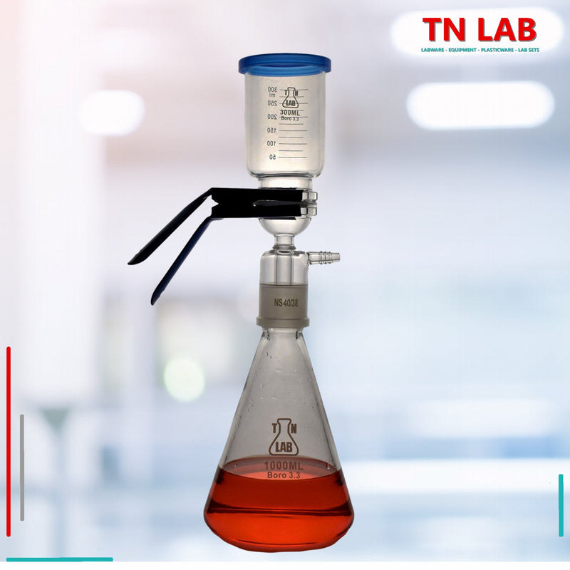 TN LAB Supply Filter Apparatus 1000ml 1L Borosilicate 3.3 Glass