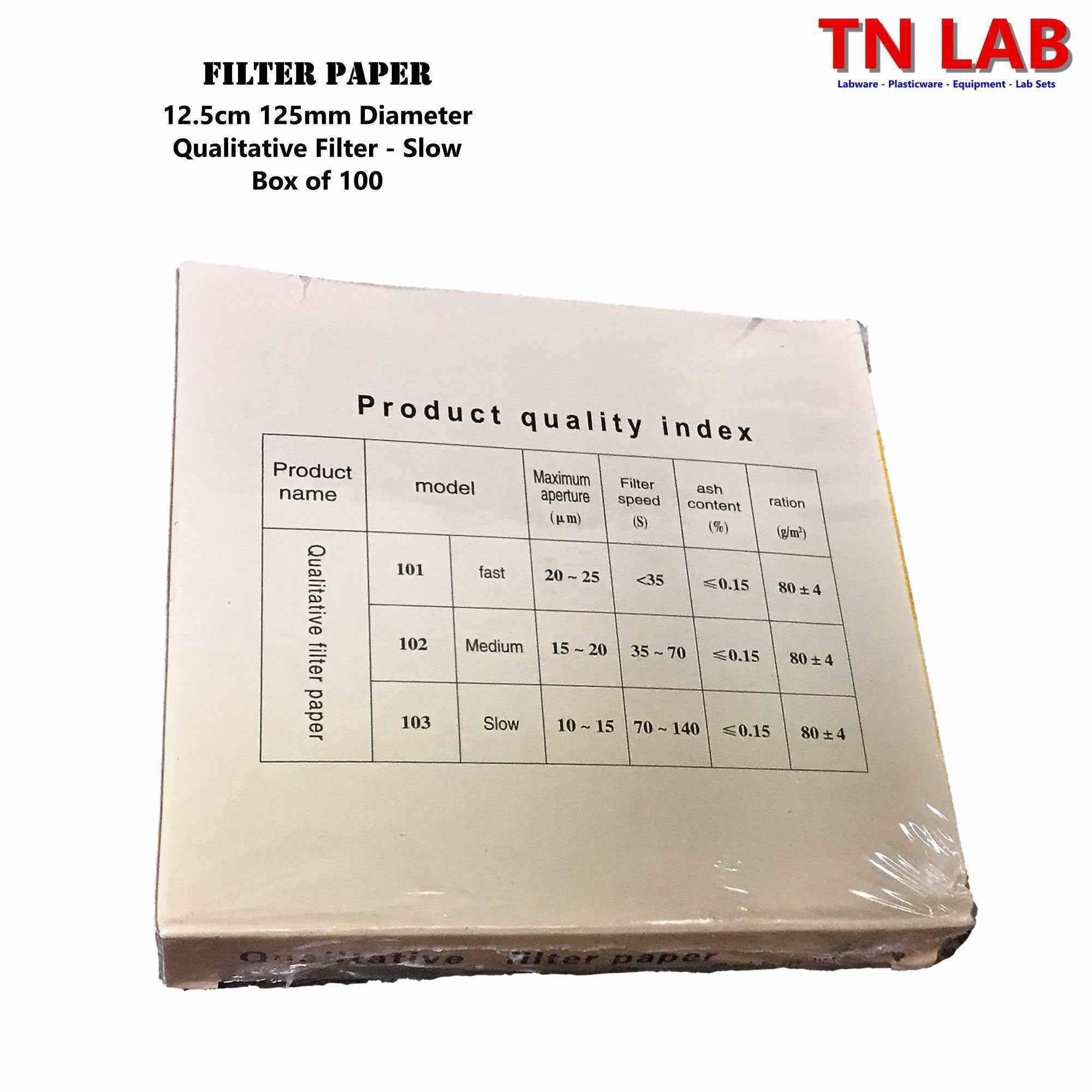 Filter Paper 14cm 140mm 11-15 Micron Slow - Buchner Funnel
