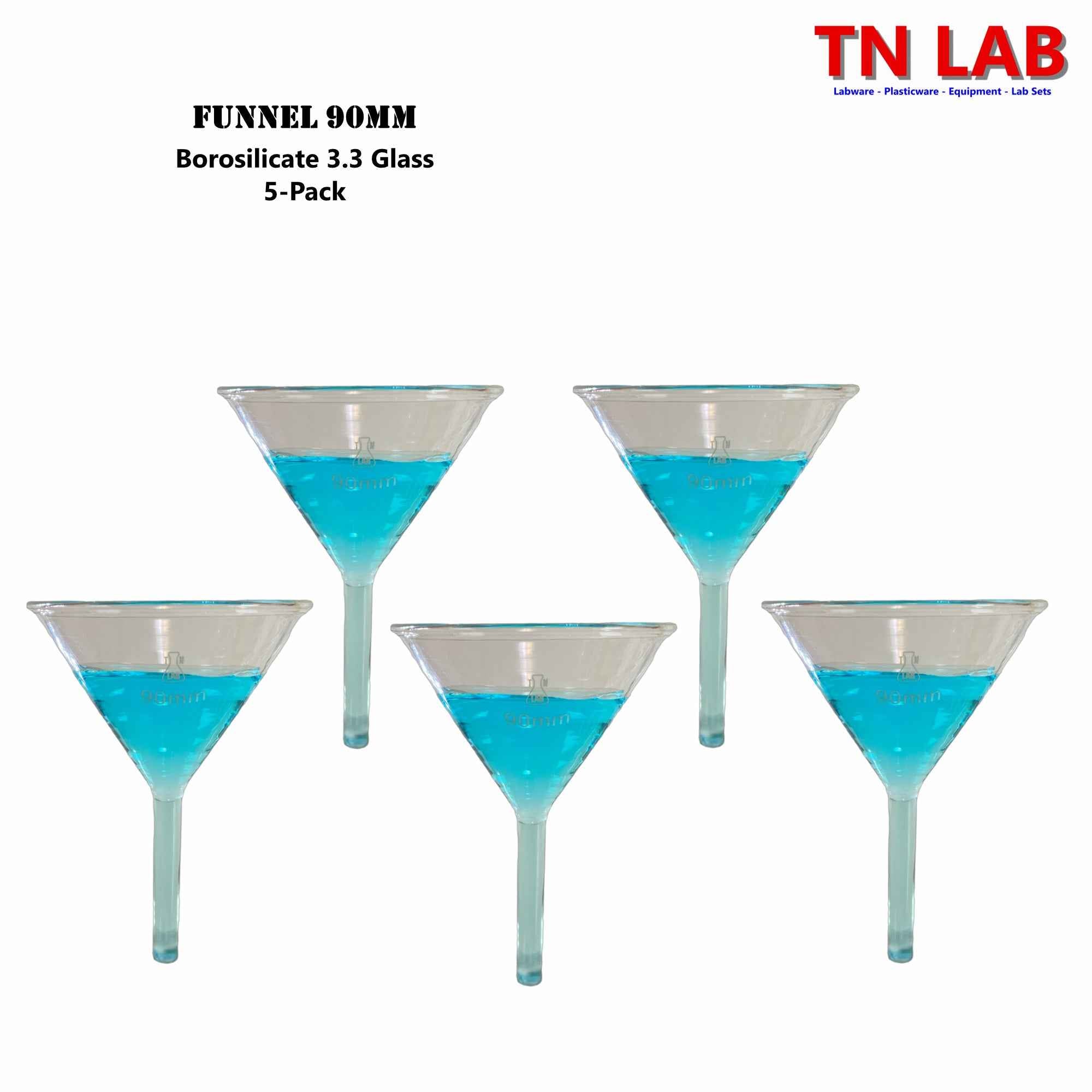 Funnel Borosilicate Glass 90mm Funnel