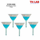 TN LAB Supply 90mm Funnel Borosilicate 3.3 Glass 5-Pack