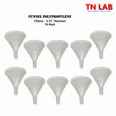 TN LAB Supply PP 90mm Polypropylene Funnel 10-Pack