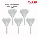 TN LAB Supply PP 60mm Polypropylene Funnel 5-Pack