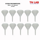 TN LAB Supply PP 90mm Polypropylene Funnel 10-Pack