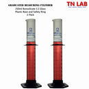 Measuring Cylinder 250ml Class A Borosilicate Glass Plastic Base