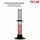 Measuring Cylinder 25ml Class A Borosilicate Glass Plastic Base