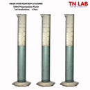 TN LAB Supply Graduated Measuring Cylinder 100ml Polypropylene Plastic 3-Pack