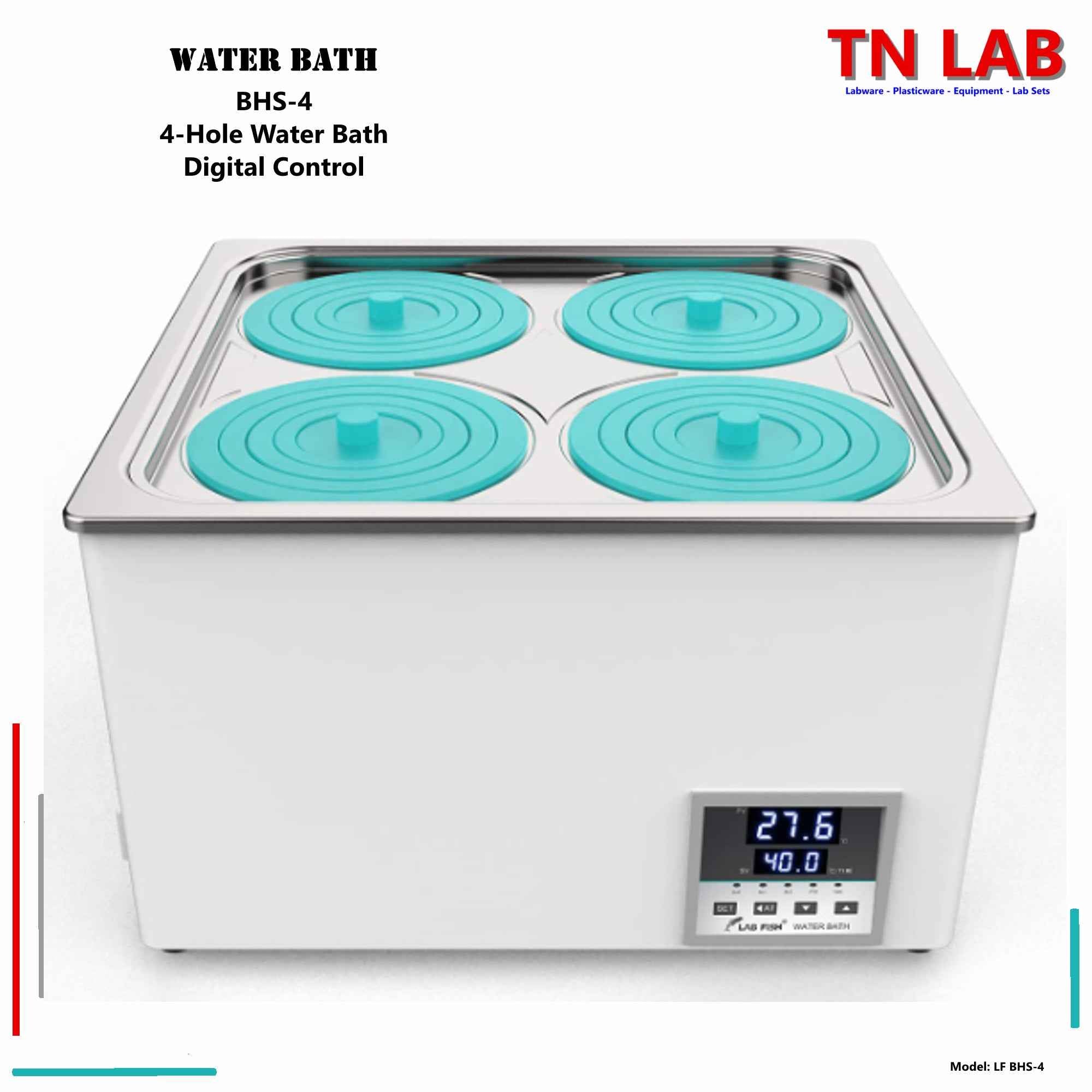 Water Bath BHS-4 Quad-Hole Digital Control with 360 Degree Heating 4-Hole