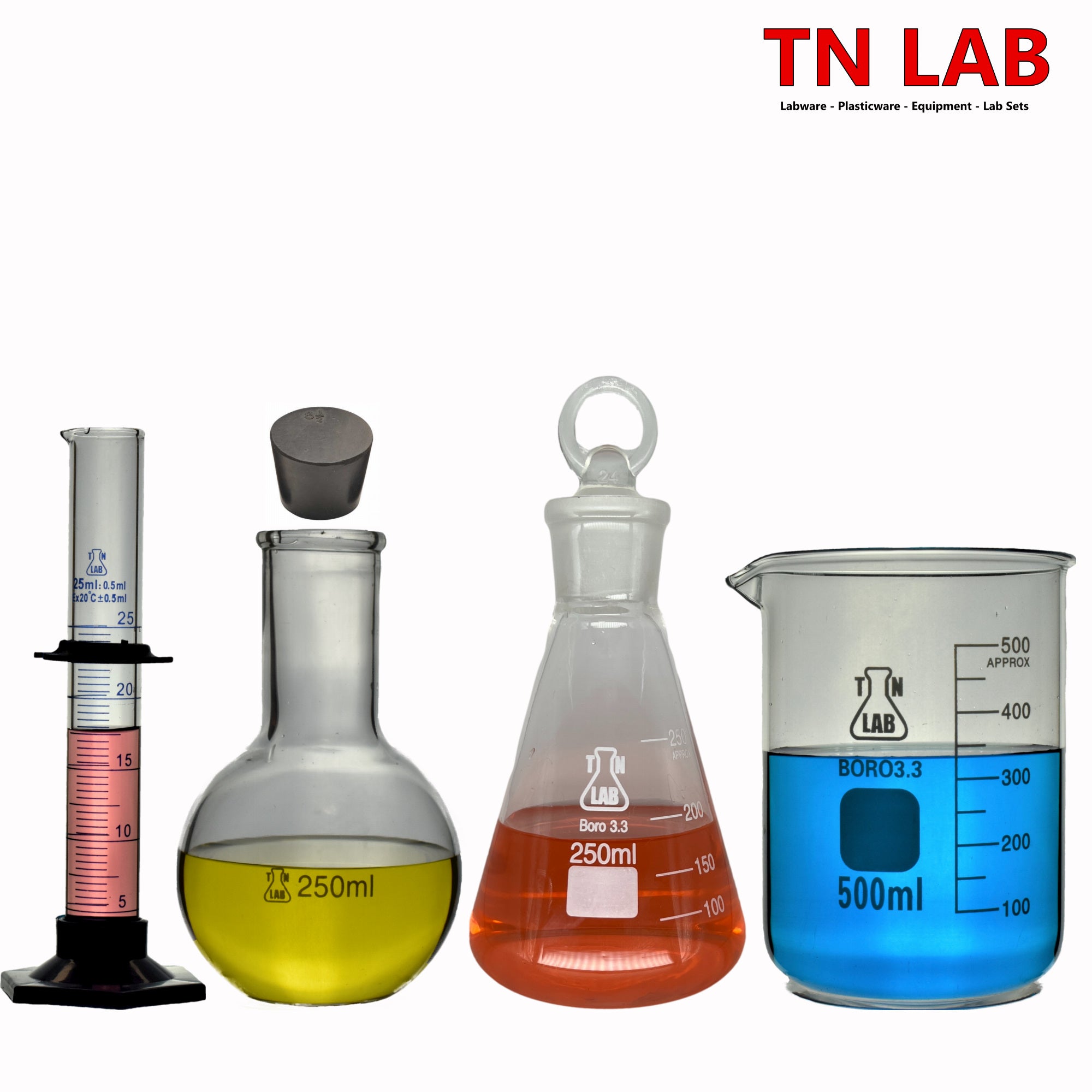 Labware Chemistry Glassware 6-Piece SET