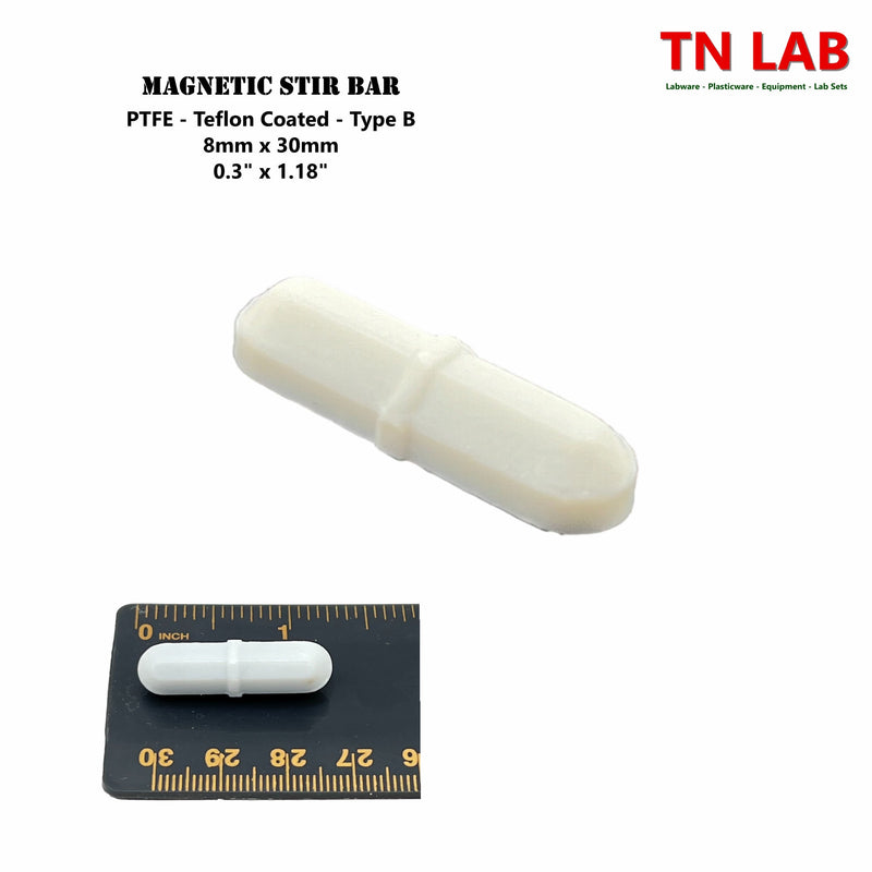 TN LAB Supply Magnetic Stirrer Bar 8mm by 30mm Dimensions