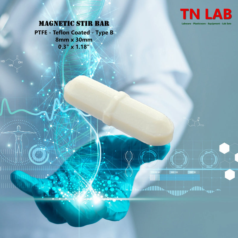 TN LAB Supply Magnetic Stirrer Bar 8mm by 30mm