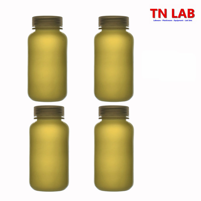 TN LAB Supply 250ml Reagent Storage Bottle Polypropylene with Cap REBOT PP 250ml 4-Pack