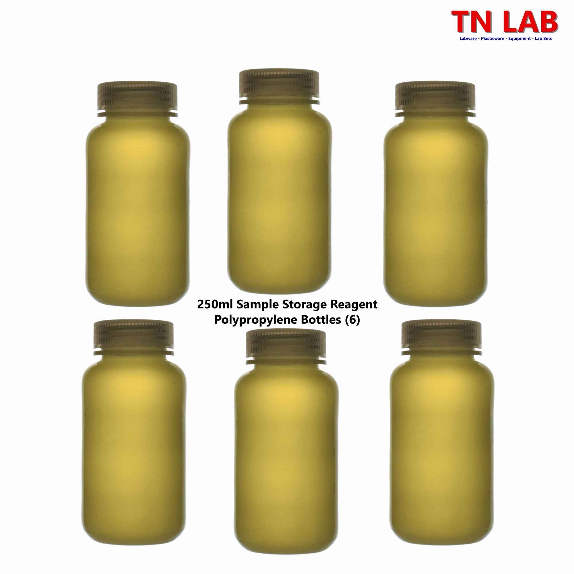 Reagent Wide-Mouth Sample Storage Bottle Polypropylene Plastic 250ml