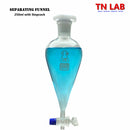TN Lab Supply 250ml Separating Funnel with Stopcock Borosilicate 3.3 Glass