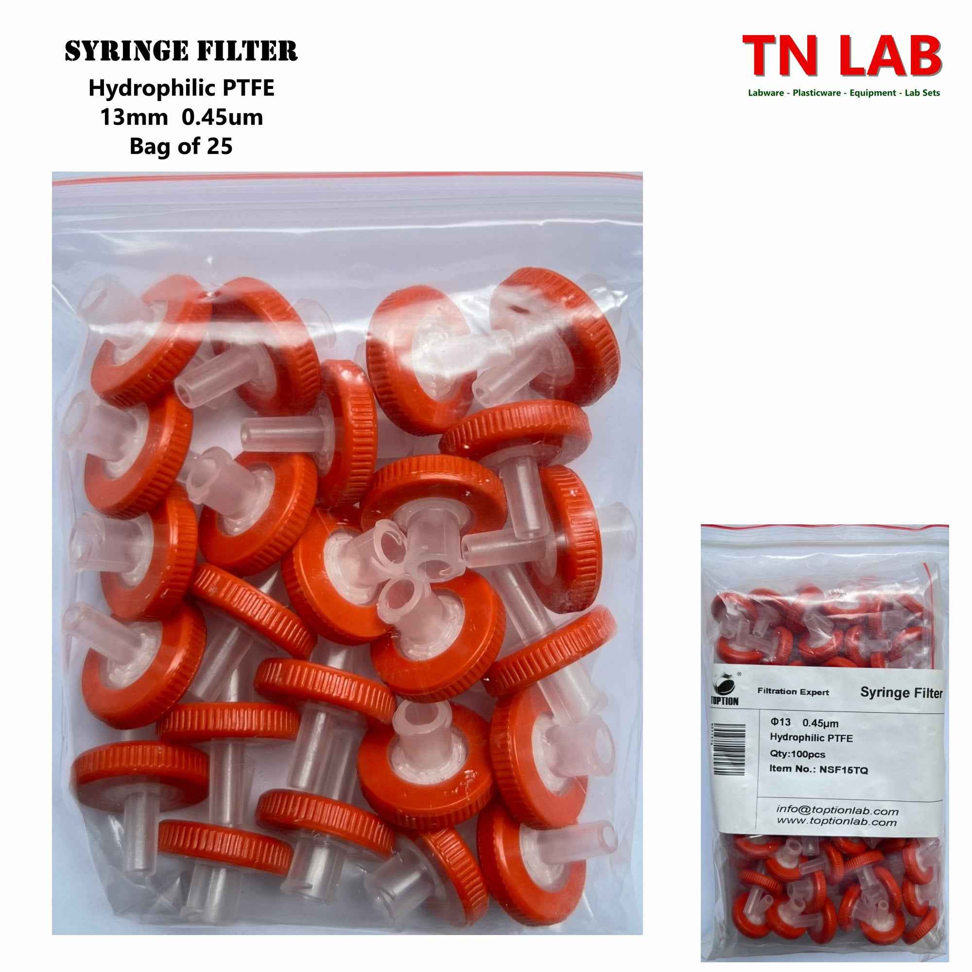 13mm Syringe Filters PES NYLON66 PTFE PVDF Hydrophilic