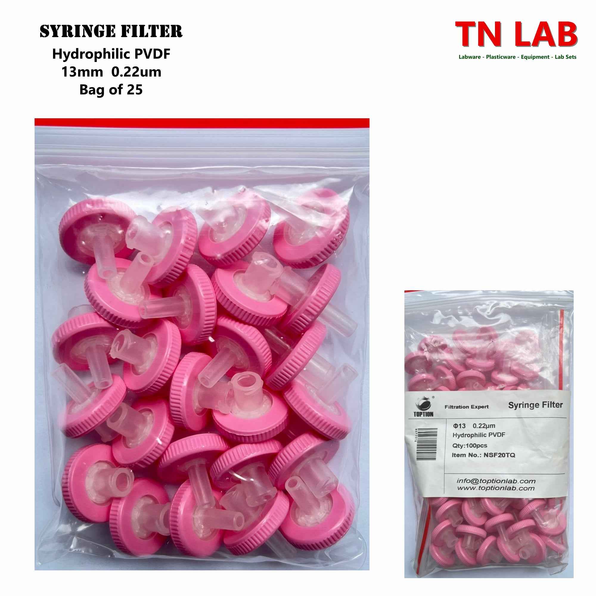 13mm Syringe Filters PES NYLON66 PTFE PVDF Hydrophilic