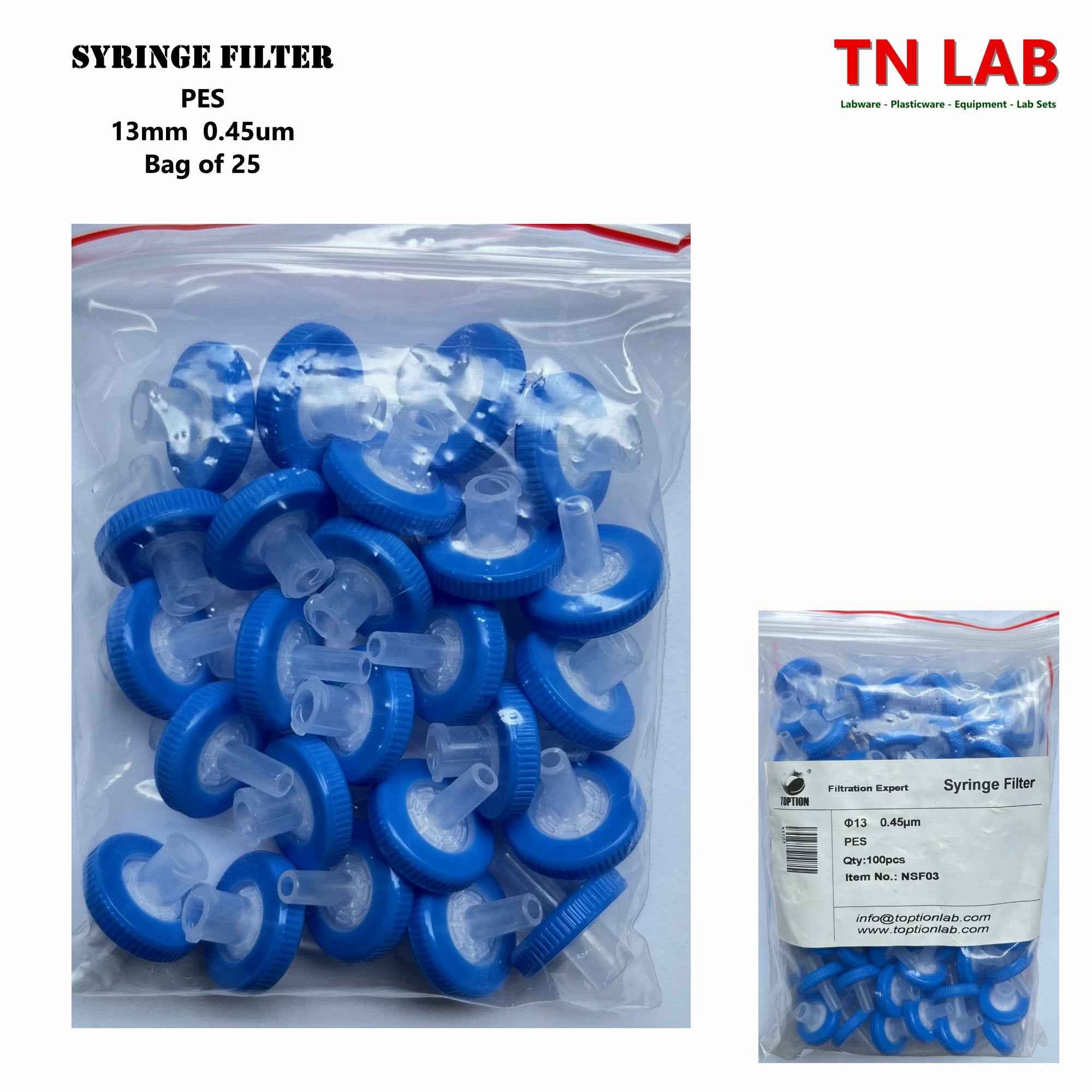 13mm Syringe Filters PES NYLON66 PTFE PVDF Hydrophilic
