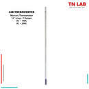 TN LAB Supply Thermometer 0-100C and 0-200C Mercury Thermometers 12"