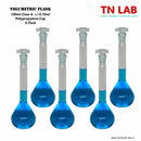 TN LAB Supply Volumetric Flask Borosilicate 3.3 Glass 100ml Class A 0.10ml Accuracy 6-Pack