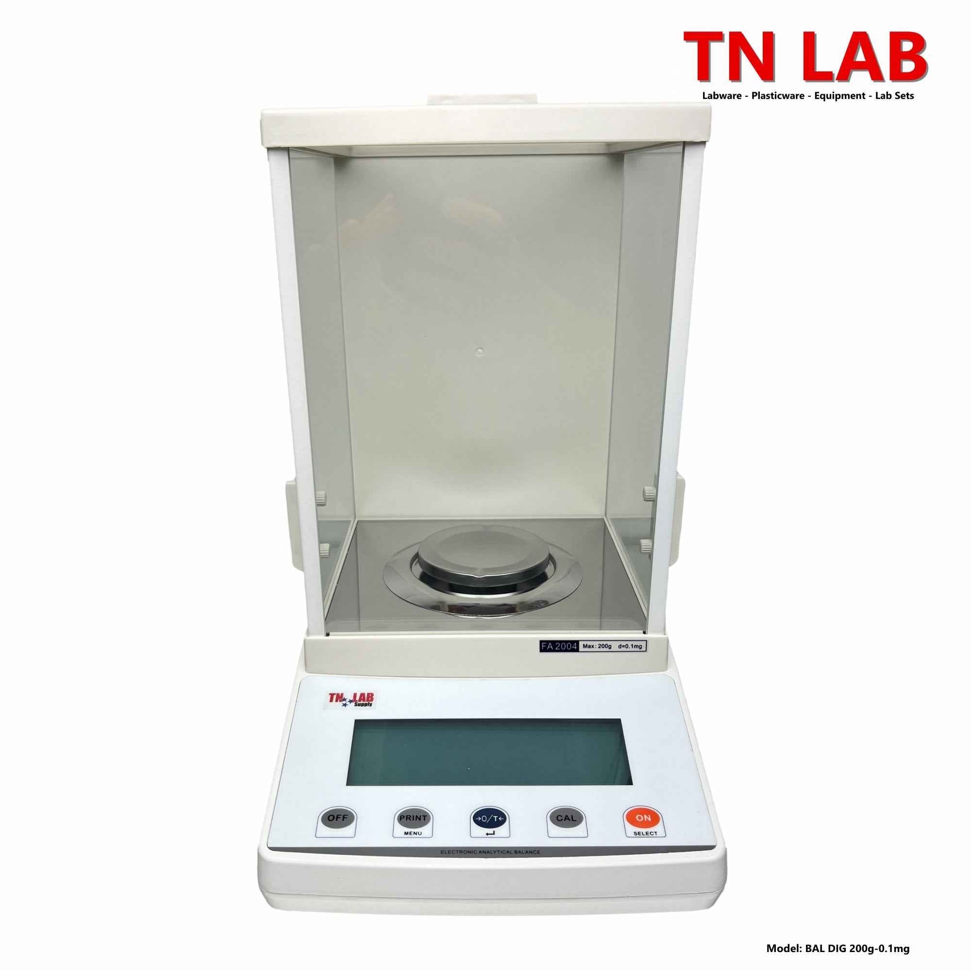Analytical Balance Digital - 200 grams - 0.0001 gram Push Button Control and Display Screen - TN LAB Supply