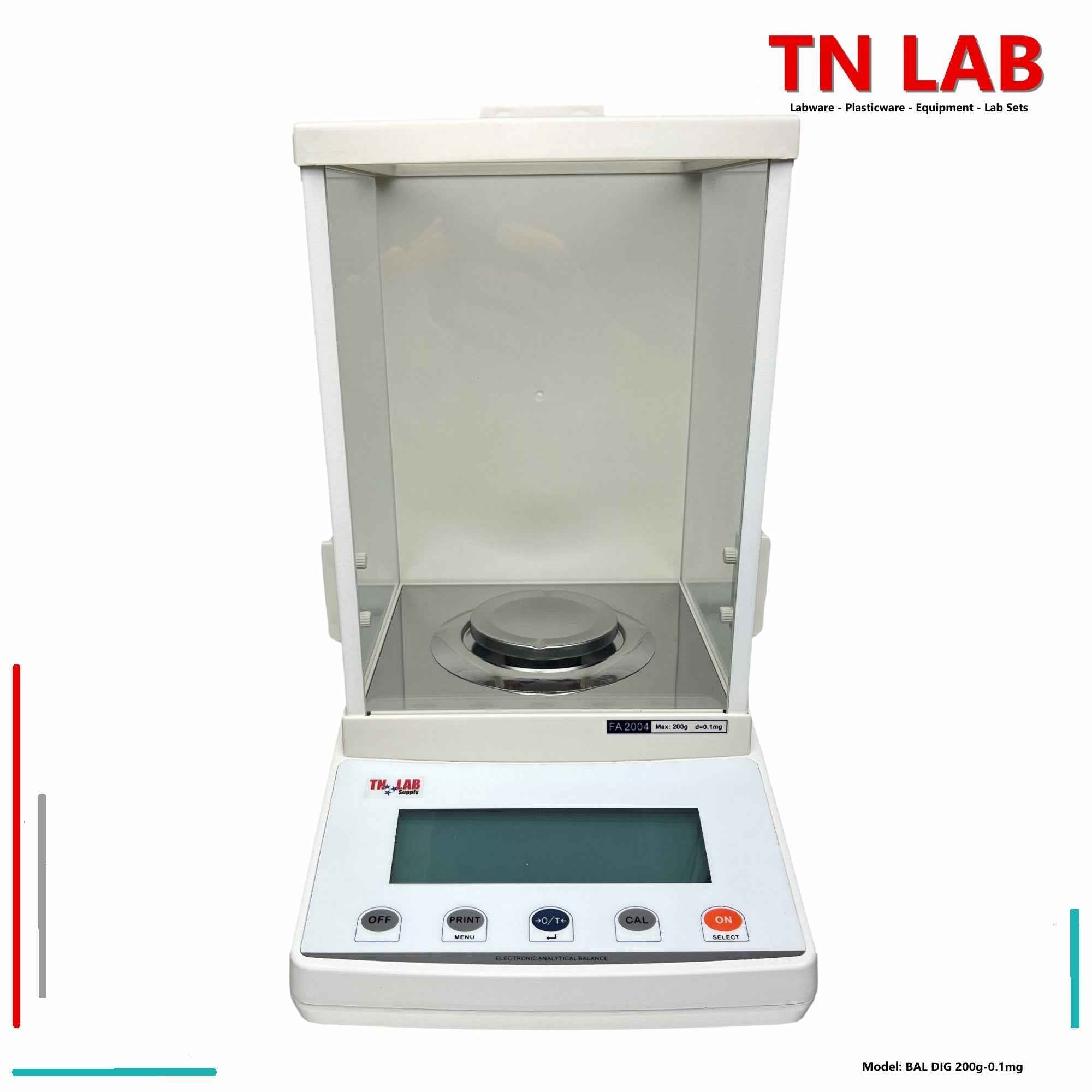 Analytical Balance Digital - 200 grams - 0.0001 gram Push Button Control and Display Screen - TN LAB Supply