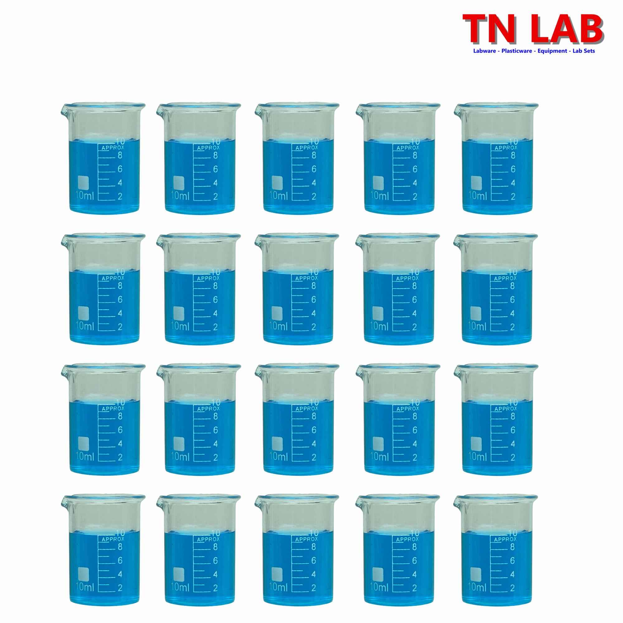 Beaker Borosilicate Glass with Graduations 10ml - TN LAB Supply