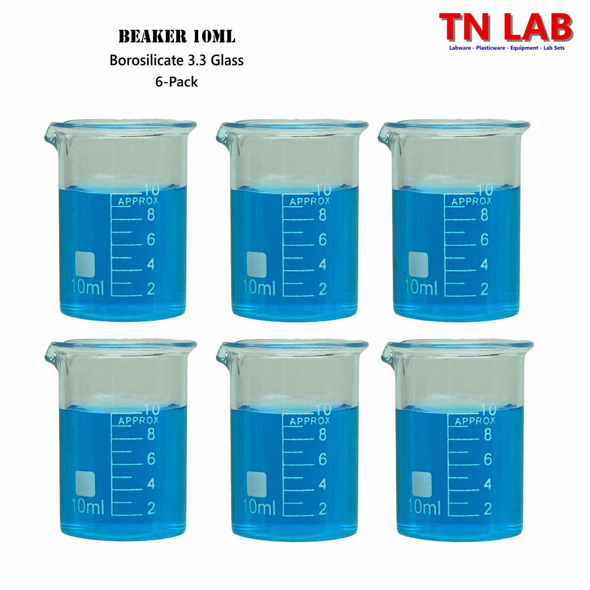 Beaker Borosilicate Glass with Graduations 10ml - TN LAB Supply