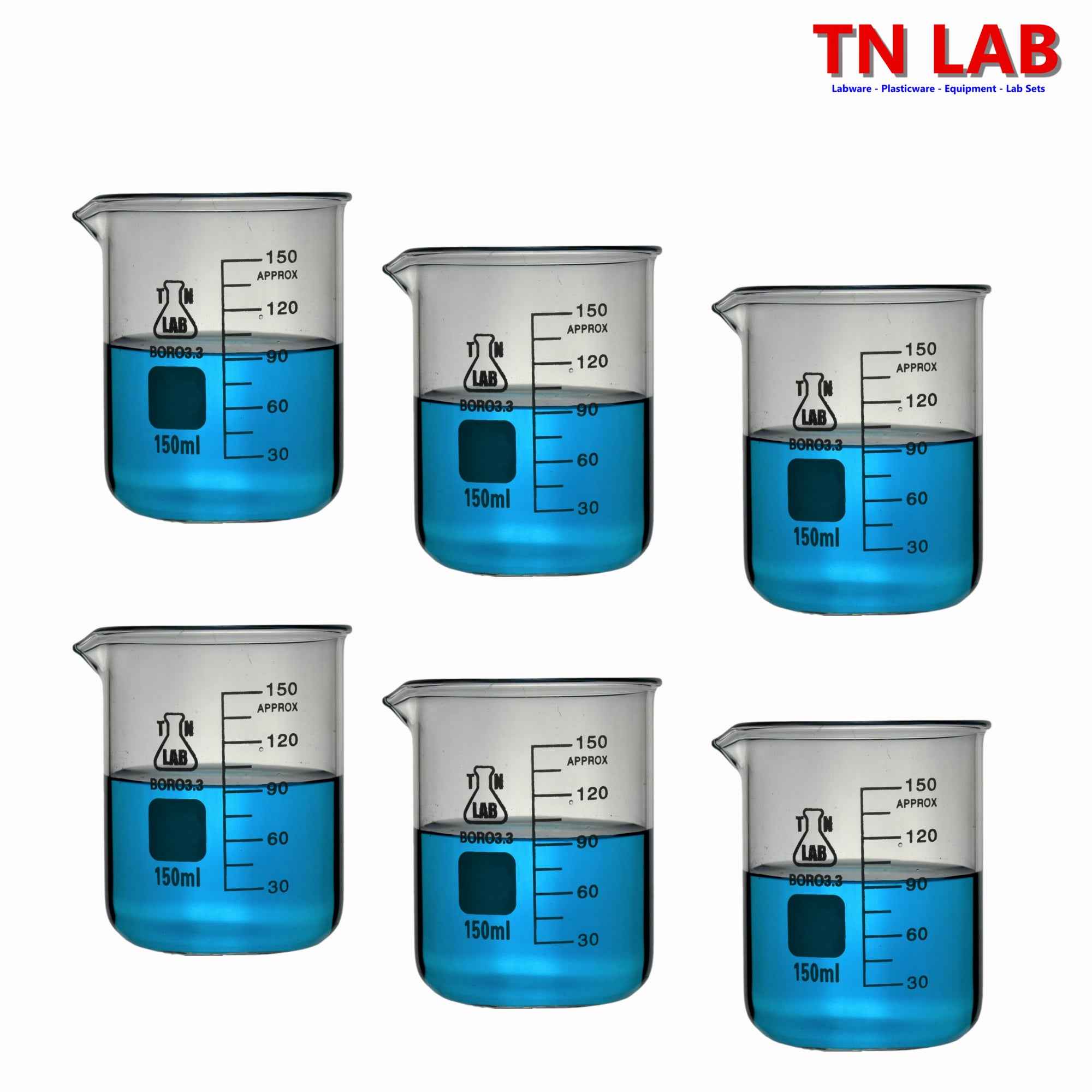 Beaker Borosilicate Glass with Graduations 150ml - TN LAB Supply