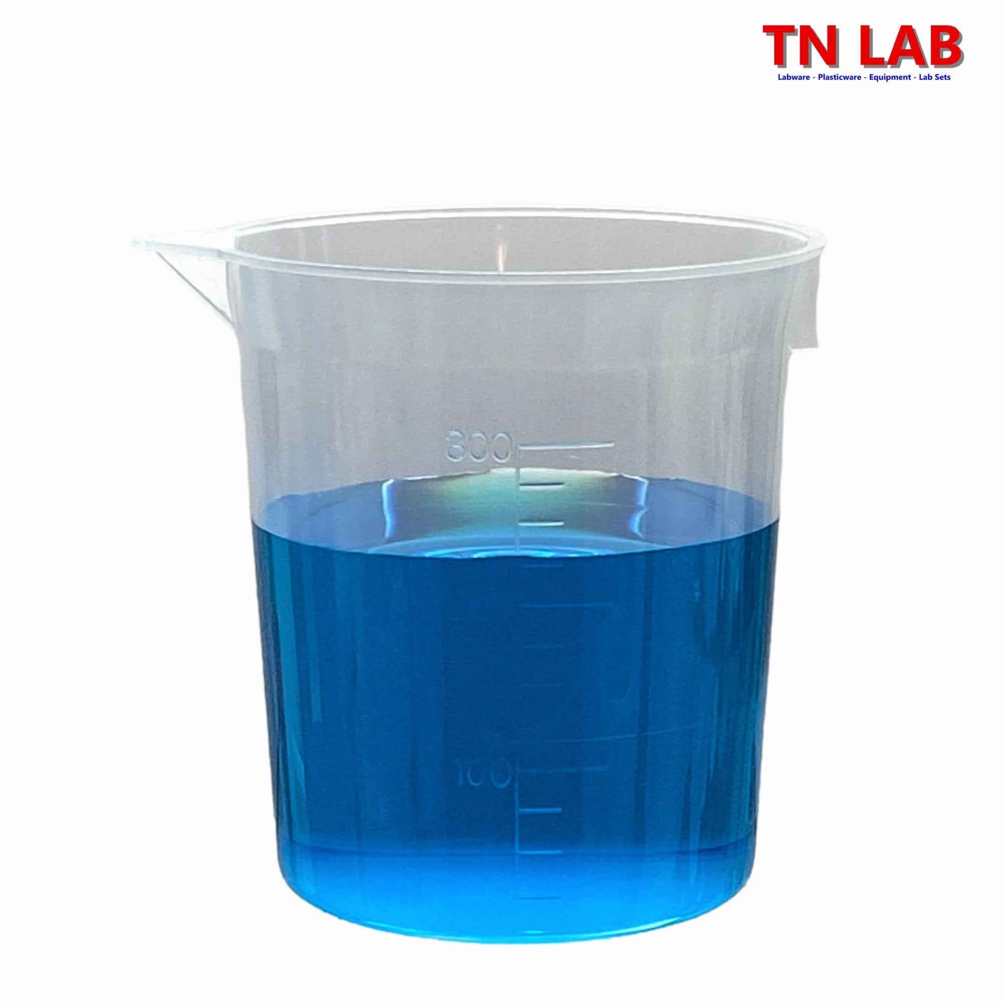 Beaker Lab - Quality Polypropylene Plastic 300ml Beaker - TN LAB Supply